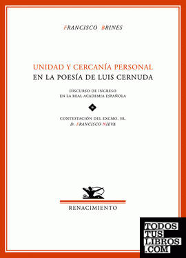 Unidad y cercanía personal en la poesía de Luis Cernuda