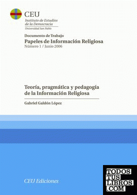 Teoría, pragmática y pedagogía de la información religiosa