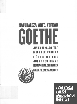 Goethe: naturaleza, arte, verdad