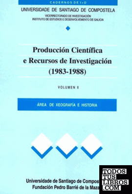 Producción científica e recursos de investigación (1983-1988) II