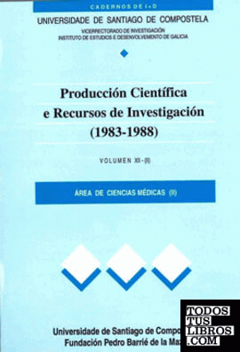 Producción científica e recursos de investigación (1983-1988) XII-II