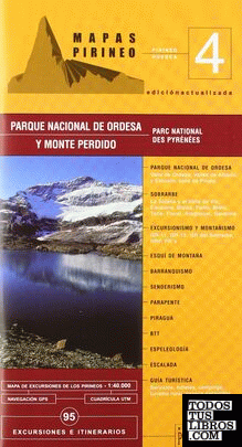 Guía mapa excursionista del Parque Nacional de Ordesa y Monte Perdido