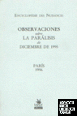 Observaciones sobre la parálisis de diciembre de 1995