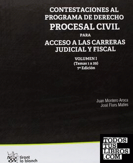 Contestaciones al programa de derecho procesal civil para acceso a las carreras judicial y fiscal I