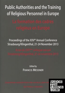 Publi authorities and the training of religions personnel in Europe