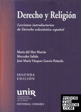 Derecho y religión : lecciones introductorias de derecho eclesiástico español