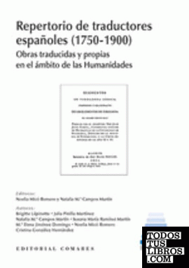Repertorio de traductores españoles (1750-1900)