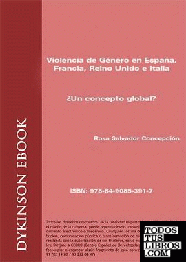 Violencia de Género en España, Francia, Reino Unido e Italia. ¿Un concepto globa