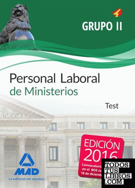 Personal laboral de Ministerios Grupo II. Test