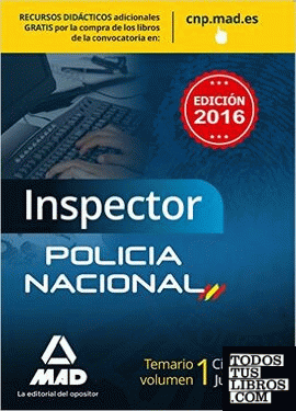 Inspector de Policía Nacional. Temario Volumen 1 Ciencias Jurídicas