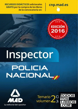 Inspector de Policía Nacional. Temario Volumen 2 Ciencias Jurídicas