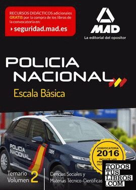 Policía Nacional Escala Básica. Temario volumen 2