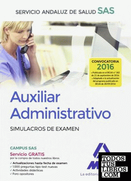 Auxiliar Administrativo del Servicio Andaluz de Salud. Simulacros de examen