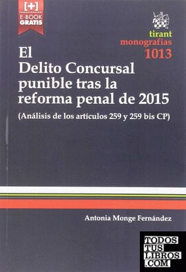 El Delito Concursal Punible Tras la Reforma Penal de 2015