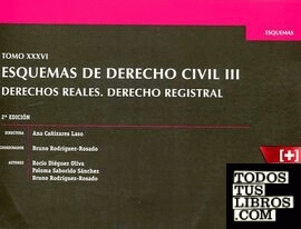 Tomo XXXVI Esquemas de Derecho Civil III Derechos Reales. Derecho Registral 2ª Edición