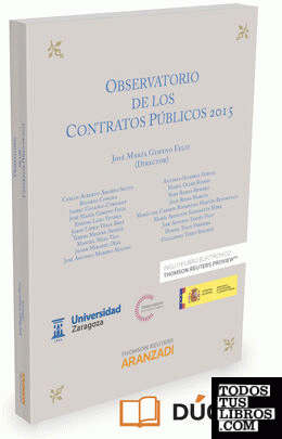 Observatorio de los contratos públicos 2015 (Papel + e-book) (EXPRES)