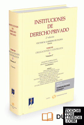 Instituciones de Derecho Privado. Tomo III Obligaciones y contratos. Volumen 2º (Papel + e-book)