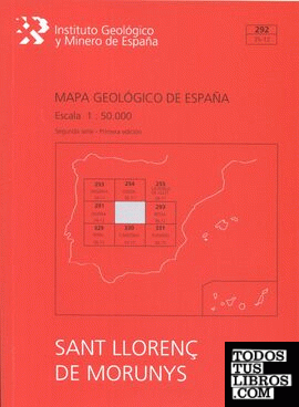 Mapa geológico de España. E 1:50.000. Hoja 292, Sant Llorenç de Morunys