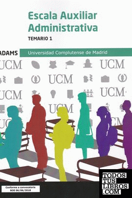 Temario 1 Escala Auxiliar Administrativa Universidad Complutense de Madrid