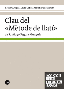Clau del "Mètode de llatí" de Santiago Segura Munguía