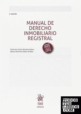 Manual de Derecho Inmobiliario Registral 5ª Edición 2017