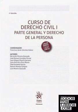 Curso de Derecho Civil I Parte General y Derecho de la Persona 7ª Edición 2017