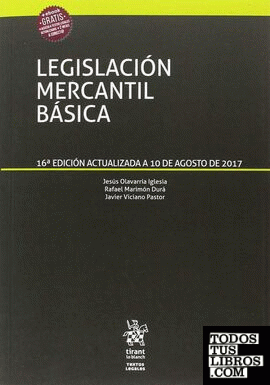 Legislación Mercantil Básica Textos Legales 16ª Edición 2017
