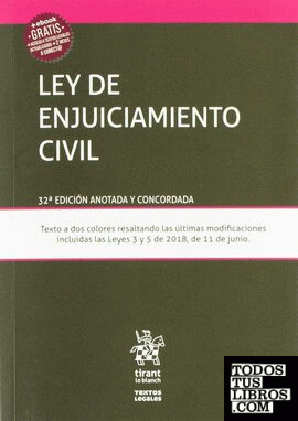 Ley de enjuiciamiento civil 32º edición anotada y concordada