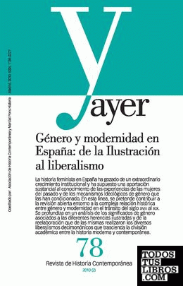 GÉNERO Y MODERNIDAD EN ESPAÑA: DE LA ILUSTRACIÓN AL LIBERALISMO