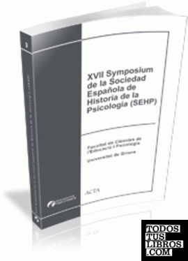 XVII Symposium de la Sociedad Española de Historia de la Psicología (SEHP)