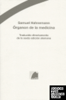 Órganon de la medicina, 6ª ed.