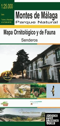 Mapa ornitológico y de fauna del Parque Natural Montes de Málaga