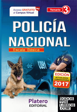 Policía Nacional Escala Básica Temario volumen 3