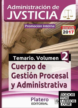 Gestión Procesal y Administrativa Promoción Interna Temario Volumen 2