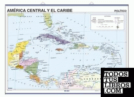 América Central y el Caribe, físico / político