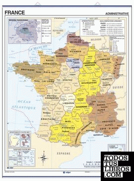 France, physique / Administrative (population par région)