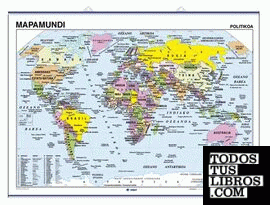  Mapamundi, físico / político: Mapas Murales: 9788485406562:  Edigol Ediciones, Edigol Ediciones: Libros