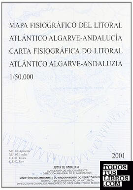 Mapa fisiográfico del litoral Algarve-Andalucía