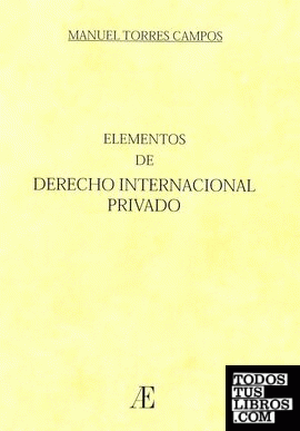 Elementos de derecho internacional privado