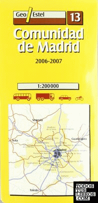 Comunidad de Madrid, 2006-2007, E 1:200.000 / 1 cm = 2 Km