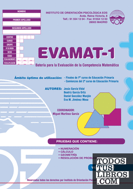 EVAMAT-1 Batería para la Evaluación de la Competencia Matemática