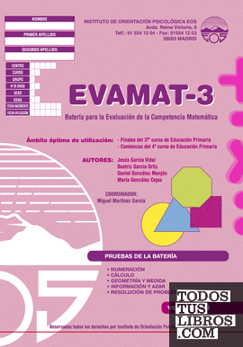 EVAMAT-3 Batería para la Evaluación de la Competencia Matemática