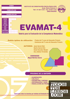 EVAMAT-4 Batería para la Evaluación de la Competencia Matemática