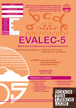 EVALEC 5 Batería para la Evaluación de la Competencia Lectora