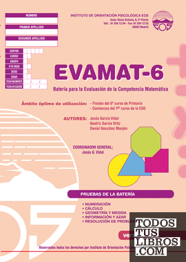 EVAMAT-6 Batería para la Evaluación de la Competencia Matemática
