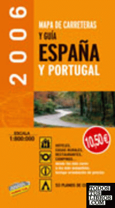 Mapa de carreteras y guía España y Portugal
