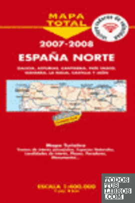 Mapa de carreteras a escala 1:400.000, España Norte, 2007-2008