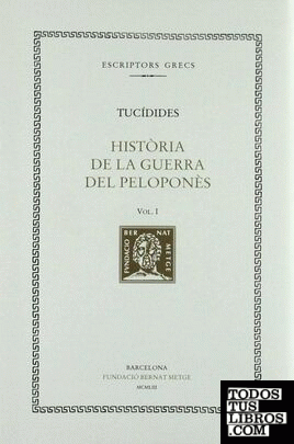 Història de la Guerra del Peloponnès, vol. I: llibre I