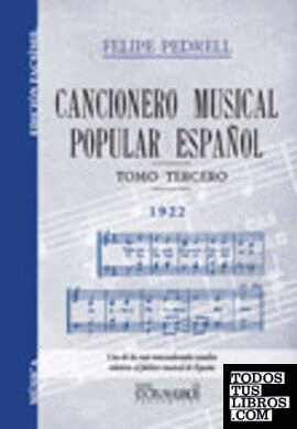 Cancionero musical popular español. Tomo III
