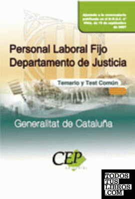 Temario y Test Común Personal Laboral fijo Departamento de Justicia de la Generalitat de Cataluña
